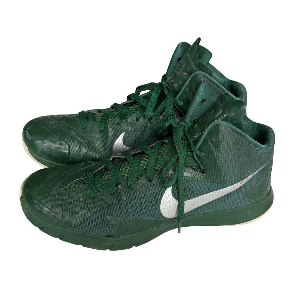 Nike Lunar Hyperquickness Basketball Shoes Men's 13 Dark Green Silver Swoosh